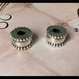 Pandora Sterling Silver clips - Beveled (set)
